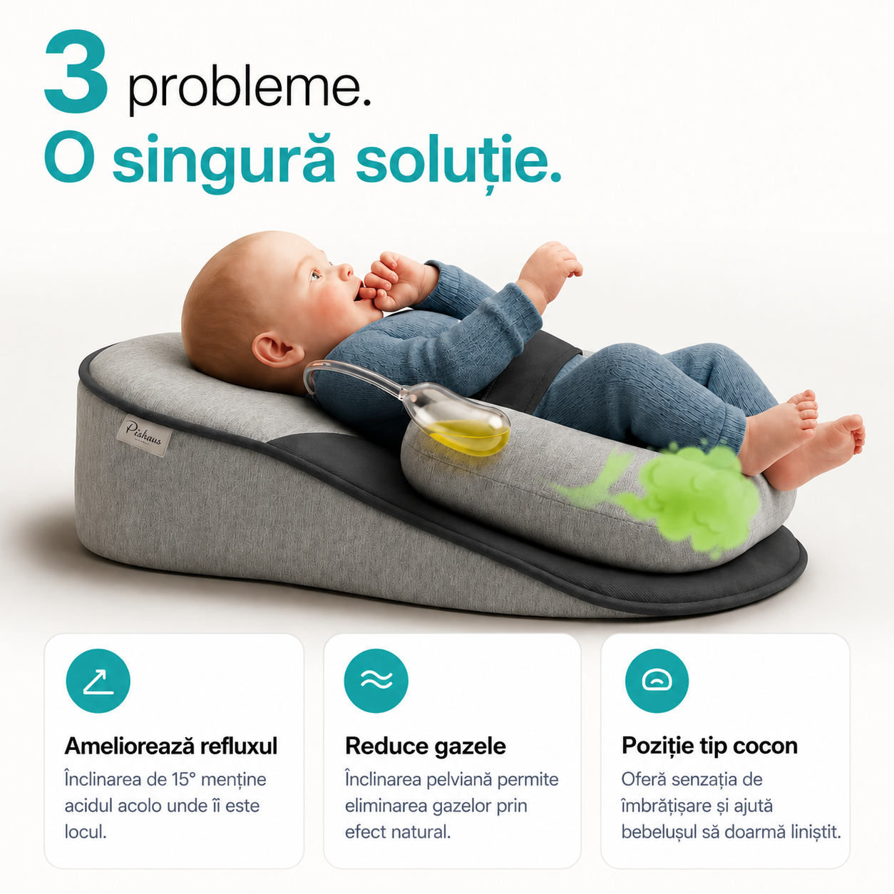 Leagănul Viselor – Pentru reflux, colici și un somn mai bun